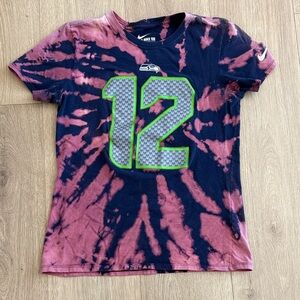 Nike Tie-Dye Seahawks Jersey - Pink and Navy sz. S